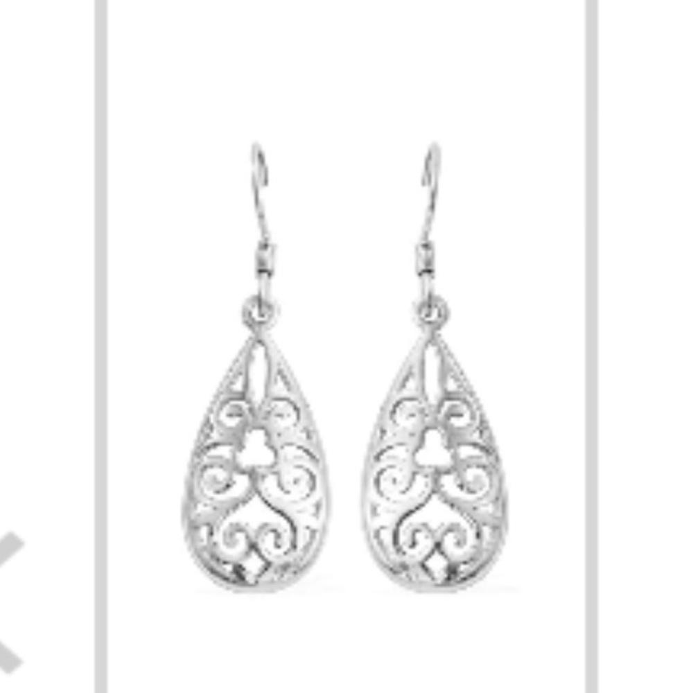 925 Sterling Silver Filagree Earrings - Picture 4 of 4
